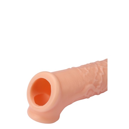 Przedłużacz penisa Extender 6.5 z paskiem na jądra, silikon, 17 cm - 3