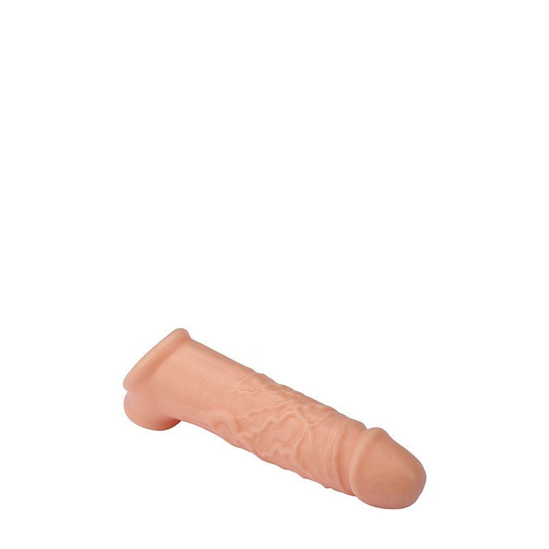 Przedłużacz penisa Extender 6.5 z paskiem na jądra, silikon, 17 cm - 4