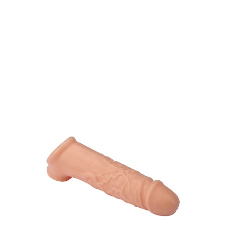 Przedłużacz penisa Extender 6.5 z paskiem na jądra, silikon, 17 cm - 4