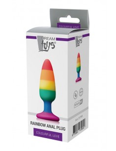 Colourful Love Rainbow Anal Plug Medium  - Duże Korki Analne - 1 2