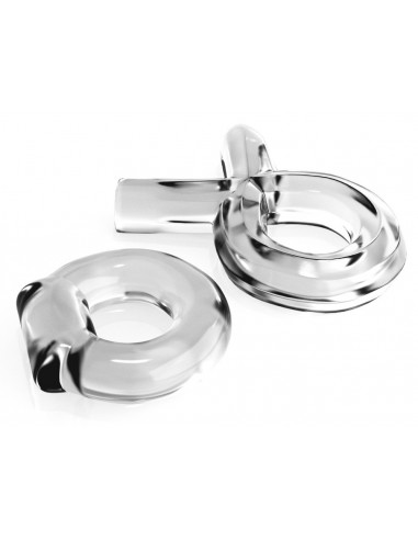 Pierścień na penisa C Couples Cock Ring Set Clear - Pierścienie erekcyjne niewibrujące - 2