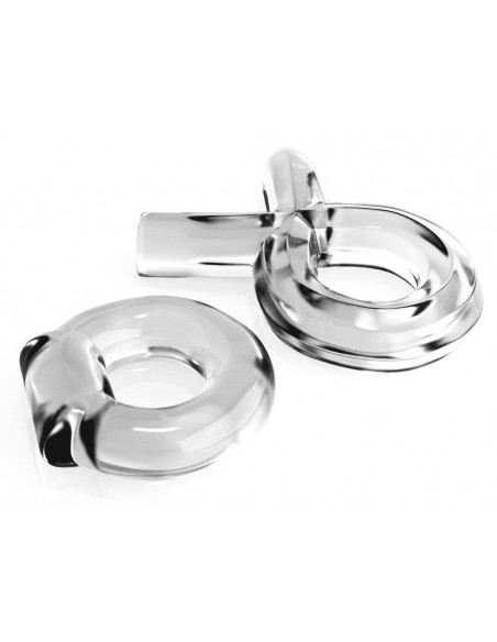 Pierścień na penisa C Couples Cock Ring Set Clear - Pierścienie erekcyjne niewibrujące - 2