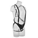 King Cock 10 Hollow Strap-On Suspender – wydrążony dildo 25 cm na regulowanej uprzęży szelkowej - 4