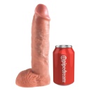 King Cock 10 Hollow Strap-On Suspender – wydrążony dildo 25 cm na regulowanej uprzęży szelkowej - 6