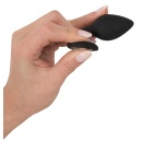 Korek analny Silicone Butt Plug – stożkowy, z akrylowym kryształem w kształcie serca, 7,3 cm - 7