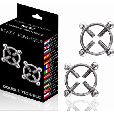 Double Trouble – regulowane zaciski na sutki ze stali nierdzewnej - 1