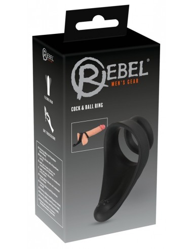 Pierścień na penisa Rebel Cock & Ball Ring - Pierścienie erekcyjne niewibrujące - 1