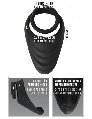 Pierścień na penisa Rebel Cock & Ball Ring - Pierścienie erekcyjne niewibrujące - 9