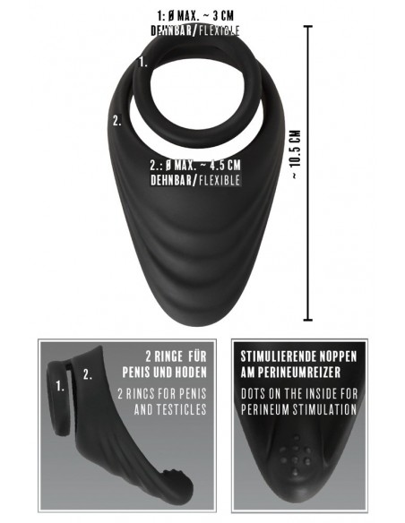 Pierścień na penisa Rebel Cock & Ball Ring - Pierścienie erekcyjne niewibrujące - 9