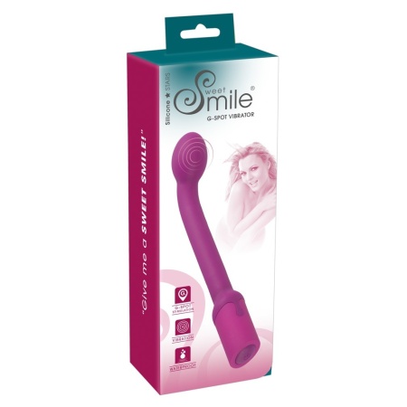Wibrator G-Spot Sweet Smile – Zakrzywiony, Głowica Masująca 3,3 cm, Długość 22 cm, 10 Trybów - 1