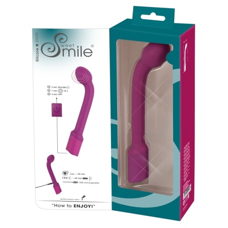 Wibrator G-Spot Sweet Smile – Zakrzywiony, Głowica Masująca 3,3 cm, Długość 22 cm, 10 Trybów - 3