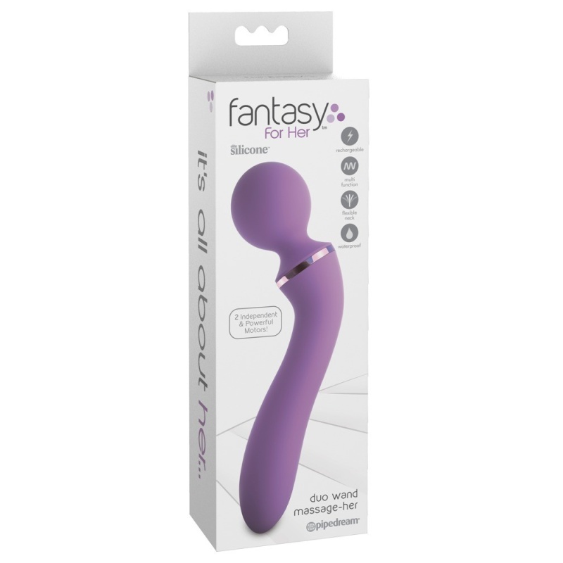 Masażer różdżkowy FFH Duo Wand Massage-Her z ruchomą główką kulkową i elastyczną szyjką, 19,5 cm - 1