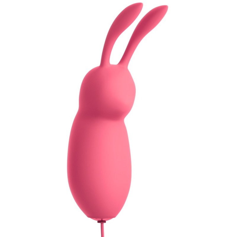 Wibrator bullet Cute z elastycznymi uszami królika, 20 trybami wibracji i długością 8,3 cm - 3