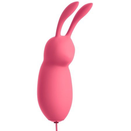 Wibrator bullet Cute z elastycznymi uszami królika, 20 trybami wibracji i długością 8,3 cm - 3