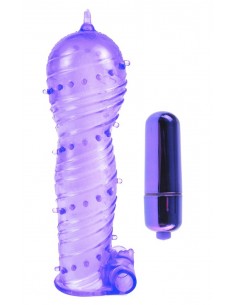 C Textured Sleeve & Bullet Pur - Przedłużki i nakładki na penisa - 1 2