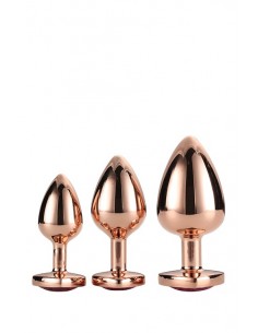 GLEAMING LOVE ROSE GOLD PLUG SET - Zestawy Korków Analnych - 1