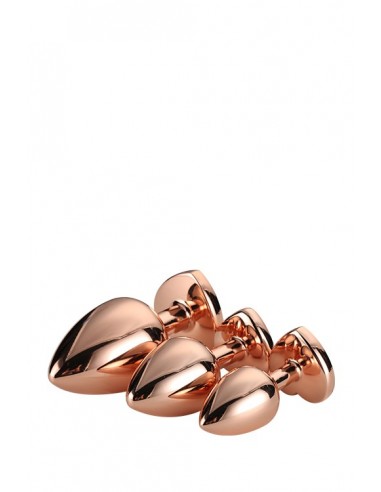 GLEAMING LOVE ROSE GOLD PLUG SET - Zestawy Korków Analnych - 3