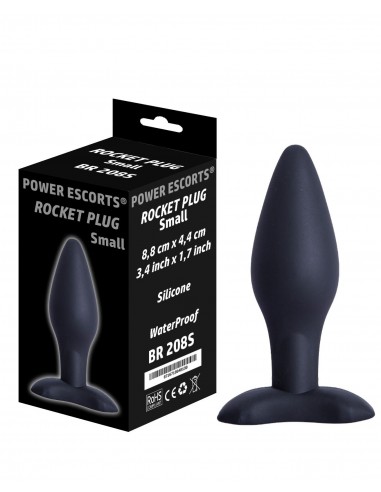 Rocket Plug Silicone Small Black - Małe Korki Analne - 1