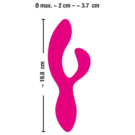 Wibrator króliczek Bendable Rabbit Vi – giętki, 2 silniki, 19,8 cm - 4