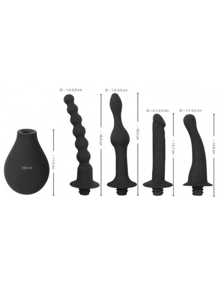 Black Velvets Douche With 4 At - Pozostałe gadżety analne - 4