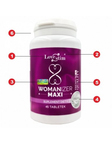 LSTIM suplement WOMANIZER MAXI 45 kaps - Lubrykanty stymulujące - 3