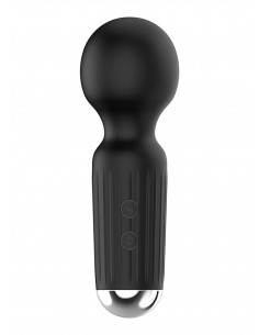Stymulator-Rechargeable Mini Masager USB 20 Functions - Black - Wibratory Magic Wand - 1