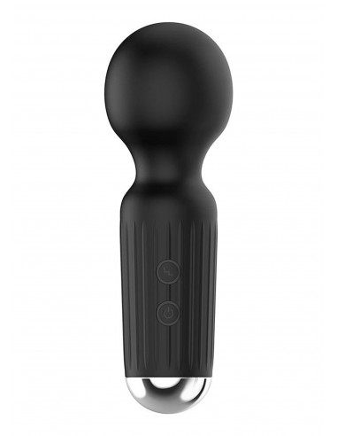 Stymulator-Rechargeable Mini Masager USB 20 Functions - Black - Wibratory Magic Wand - 1