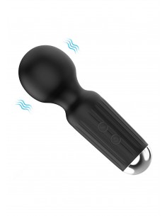 Stymulator-Rechargeable Mini Masager USB 20 Functions - Black - Wibratory Magic Wand - 1 2
