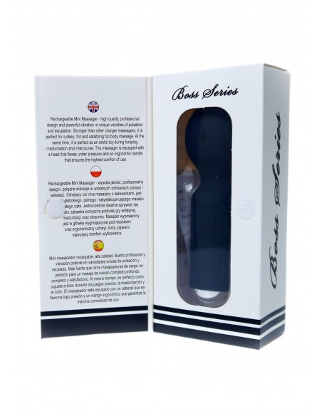 Stymulator-Rechargeable Mini Masager USB 20 Functions - Black - Wibratory Magic Wand - 9