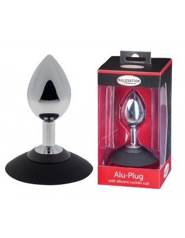 Malesation Alu-Plug With Suction Cup Large, Chrome - Ogromne Korki Analne XXL - 1