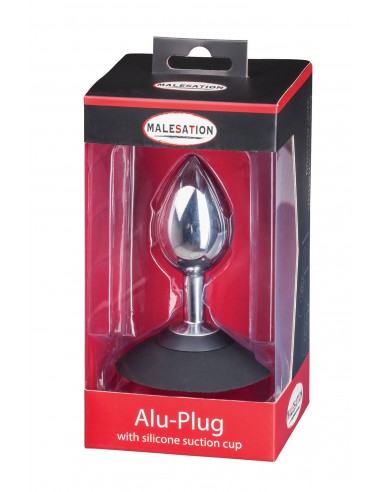 Malesation Alu-Plug With Suction Cup Large, Chrome - Ogromne Korki Analne XXL - 6
