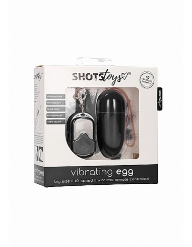10 Speed Remote Vibrating Egg - Big - Black - Wibratory Jajeczka - 2
