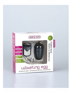 10 Speed Remote Vibrating Egg - Medium - Black - Wibratory Jajeczka - 1 2