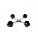 Leather Hand And Legcuffs - Black - 3