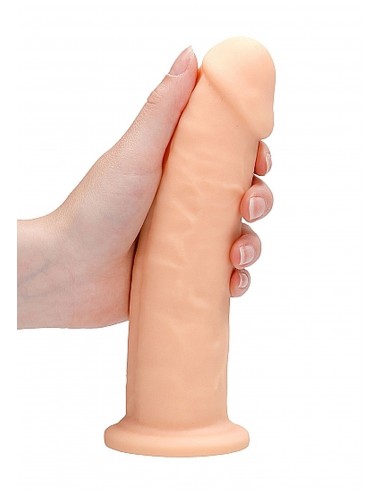 Silicone Dildo Without Balls - 22,8 cm - Flesh - Dilda realistyczne - 9