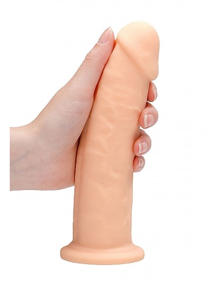 Silicone Dildo Without Balls - 22,8 cm - Flesh - Dilda realistyczne - 9