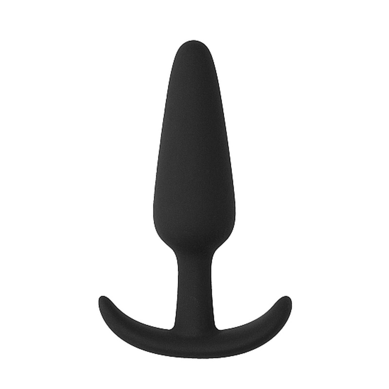 Korek analny Slim Butt Plug Black SHOTS - silikon medyczny, stożkowy kształt, długość wprowadzania 7,5 cm (Ø 2,2 cm) - 1
