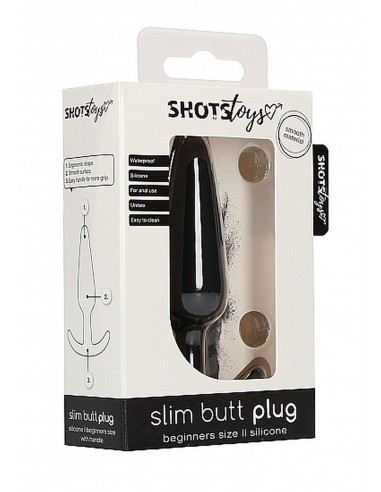 Slim Butt Plug - Black - Małe Korki Analne - 2