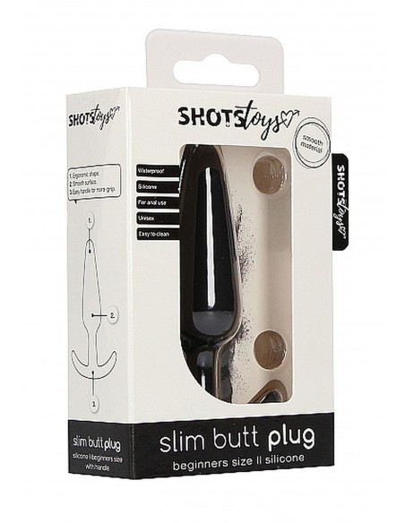Slim Butt Plug - Black - Małe Korki Analne - 2