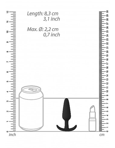 Slim Butt Plug - Black - Małe Korki Analne - 3