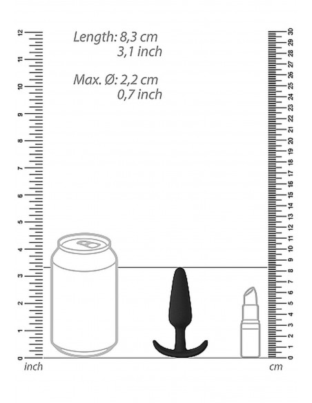 Slim Butt Plug - Black - Małe Korki Analne - 3