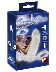 Crystal Clear Vibrating Sleeve - Przedłużki i nakładki na penisa - 1