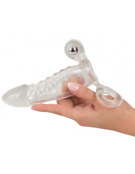 Crystal Clear Vibrating Sleeve - Przedłużki i nakładki na penisa - 5