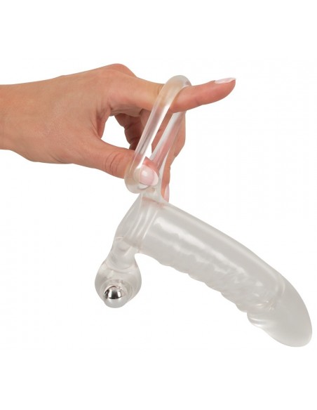 Crystal Clear Vibrating Sleeve - Przedłużki i nakładki na penisa - 6
