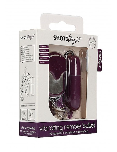 Vibrating Remote Bullet - Purple - Wibratory Jajeczka - 2