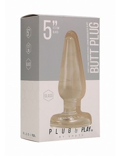 Butt Plug - Basic - 5 Inch - Glass - Korki analne szklane - 1 2