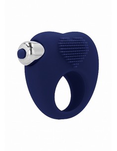 Aubin Vibrating Cockring - Blue - Pierścienie erekcyjne wibrujące - 1