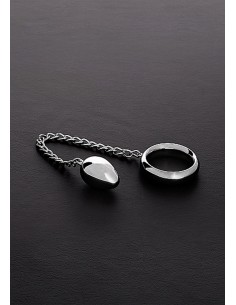 Pierścień na penisa Donut C-Ring Anal Egg (45/45Mm) With Chain - Pierścienie erekcyjne niewibrujące - 1