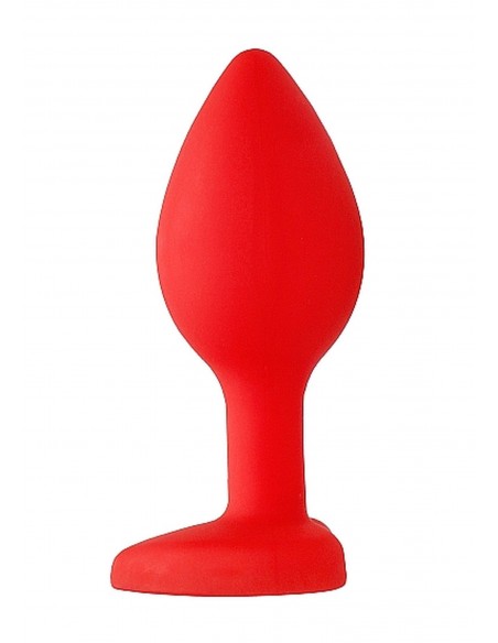 Diamond Heart Butt Plug - Regular - Red - Korki analne silikonowe - 6