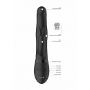 Wibrator typu królik Izara Rotating Beads Rabbit Black - obrotowe kulki 360°, 3 silniki, długość 22 cm, średnica 3,3 cm - 3